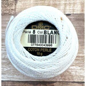 DMC Perle 8 Blanc Cotton Embroidery Thread 10G Perie 12